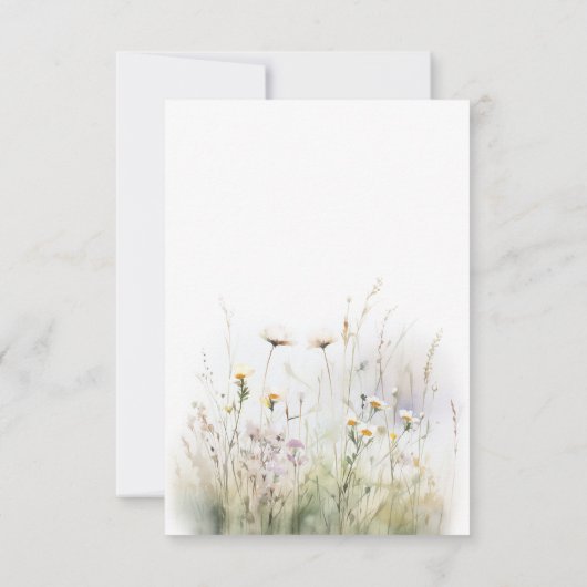 Save The Date Champ d'été rustique Fleur sauvage (Dos)