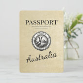 Save The Date Champagne Australie Passeport Enregistrer La Date (Debout devant)