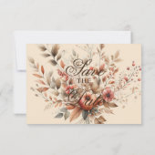 Save The Date Champagne Automne Citrouille Harvest Enregistrer l (Dos)