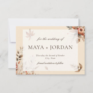 Save The Date Champagne Automne Citrouille Harvest Enregistrer l