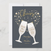 Save The Date Champagne Bubbly Mariage (Devant)
