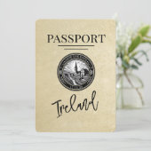 Save The Date Champagne Irlande Passeport Enregistrer La Date (Debout devant)