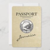 Save The Date Champagne Jamaïque Passeport Enregistrer La Date (Devant)