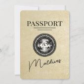 Save The Date Champagne Maldives Passeport Enregistrer La Date (Devant)