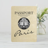 Save The Date Champagne Paris Passport Enregistrer La Date (Debout devant)