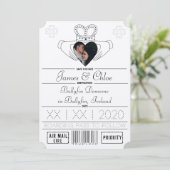 Save The Date Champagne Shimmer Enregistrer la date (Debout devant)