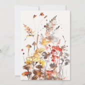 Save The Date Champignons Chute Fleurs Sauvages Calligraphie Mar (Dos)