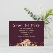 Save The Date Champignons d'automne, Plantes et Mariages de auto (Debout devant)