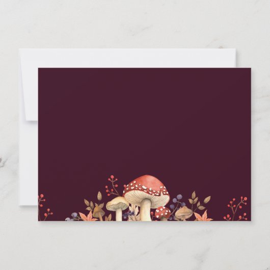 Save The Date Champignons d'automne, Plantes et Mariages de auto (Dos)