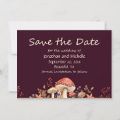 Save The Date Champignons d'automne, Plantes et Mariages de auto (Devant)