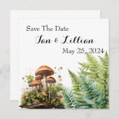 Save The Date Champignons Mariage rustique Enregistrer la date (Devant / Derrière)