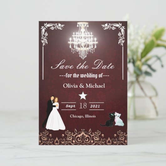 Save The Date Chandelier (Debout devant)