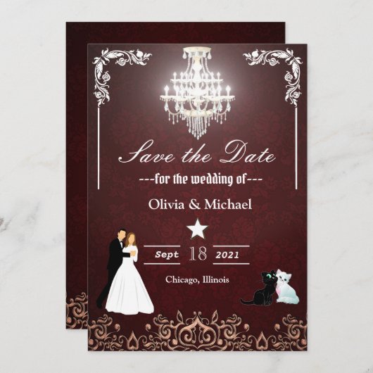 Save The Date Chandelier (Devant / Derrière)