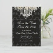 Save The Date Chandelier en cristal PixDezines/Damask baroque (Debout devant)