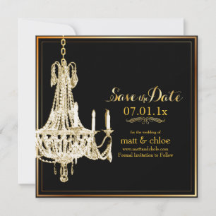 Save The Date Chandelier PixDezines/date de sauvegarde/arrière -