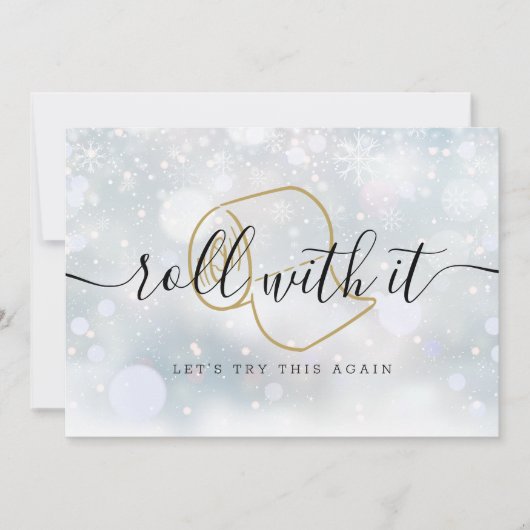 Save The Date Changement de date de plaisir moderne Nouveau plan (Devant)