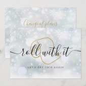 Save The Date Changement de date de plaisir moderne Nouveau plan (Devant / Derrière)