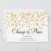 Save The Date Changement de date Fête des mariées reportée Gold  (Devant)