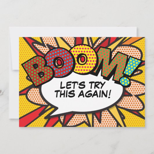 Save The Date Changement de date Fun typographique moderne (Devant)