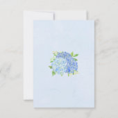 Save The Date Changement de date Mariage Hortensia Bleu (Dos)