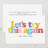 Save The Date Changement de date report événement annulé (Devant / Derrière)