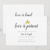 Save The Date Changement de date Report par amour patient (Devant / Derrière)