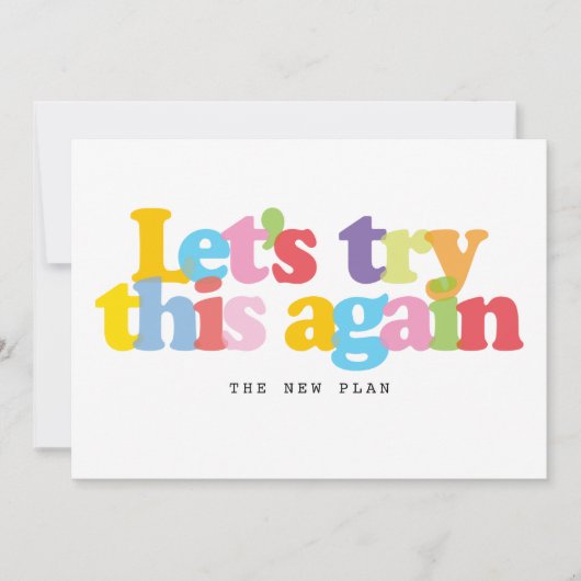 Save The Date Changement de date Reporté Événement annulé (Devant)