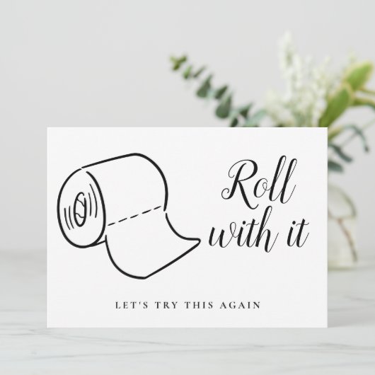 Save The Date Changement de date Reporté Événement annulé (Debout devant)