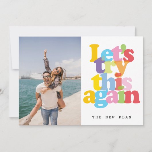 Save The Date Changement de date reporté événement annulé Photo (Devant)