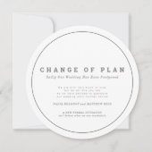 Save The Date Changement de plan de mariage report circulaire (Devant)