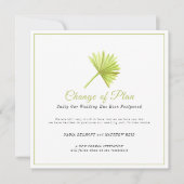 Save The Date Changement de plan de mariage reporté feuille de p (Devant)