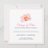 Save The Date Changement de plan de mariage reporté orchidée   (Devant)
