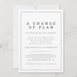 Save The Date Changement de plan mariage annuler l'invitation en