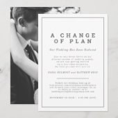 Save The Date Changement de plan pour le mariage désinvitation m (Devant / Derrière)