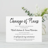 Save The Date Changement de plan simple Noir et blanc (Debout devant)