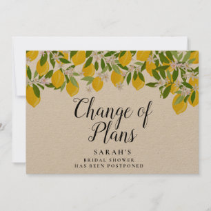 Save The Date Changement de plans de dernière minute pour une Ba