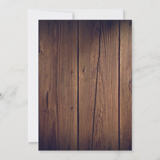 Save The Date Changement de plans de script personnalisé en bois (Dos)