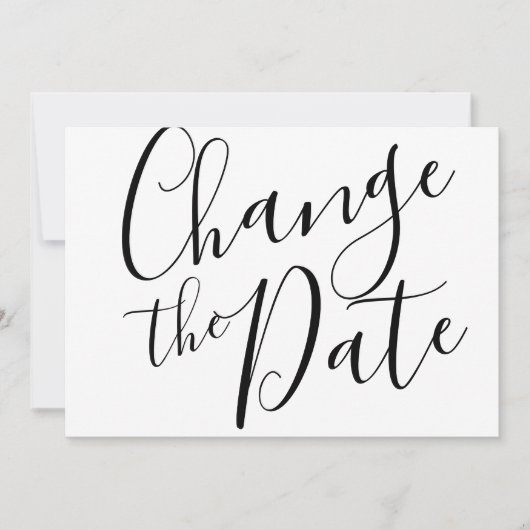 Save The Date Changement Simple de Date Reportée Événement Annul (Devant)