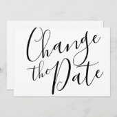 Save The Date Changement Simple de Date Reportée Événement Annul (Devant / Derrière)