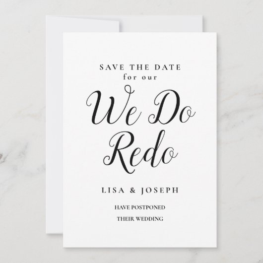 Save The Date Changer la date à laquelle nous refaisons la date (Devant)