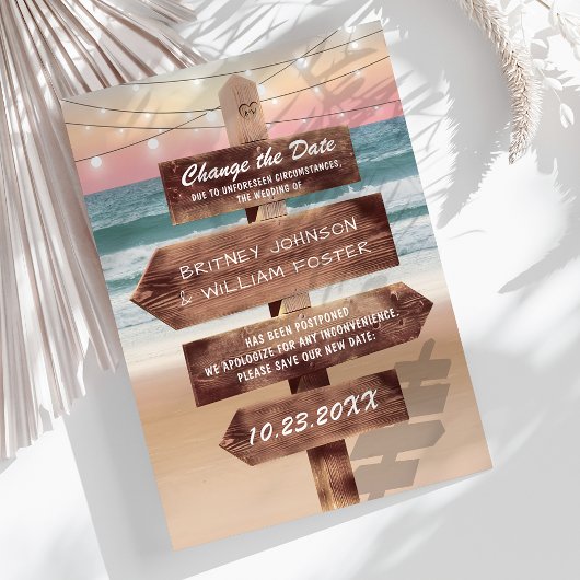 Save The Date Changer la date de la destination de mariage sur l