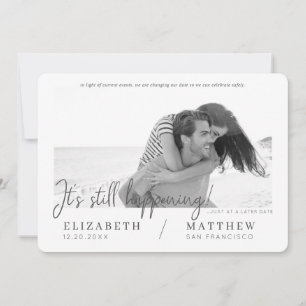 Save The Date Changer la date Moderne Chic Photo personnalisée M