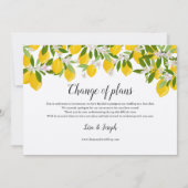 Save The Date Changer la date reportée Annulée Citrons rustiques (Dos)