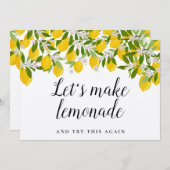 Save The Date Changer la date reportée Annulée Citrons rustiques (Devant / Derrière)