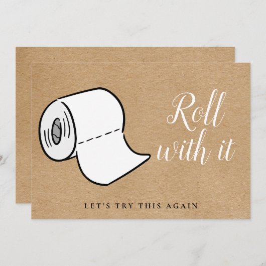 Save The Date Changer la Date Reportée Annulée Rustique (Devant / Derrière)