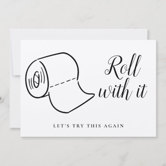 Save The Date Changer la date reportée événement annulé Rustique (Devant)