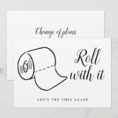 Save The Date Changer la date reportée événement annulé Rustique (Devant / Derrière)