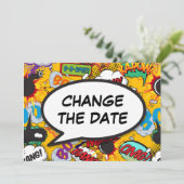 Save The Date Changer la date reportée Typographie moderne (Debout devant)
