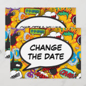 Save The Date Changer la date reportée Typographie moderne (Devant / Derrière)