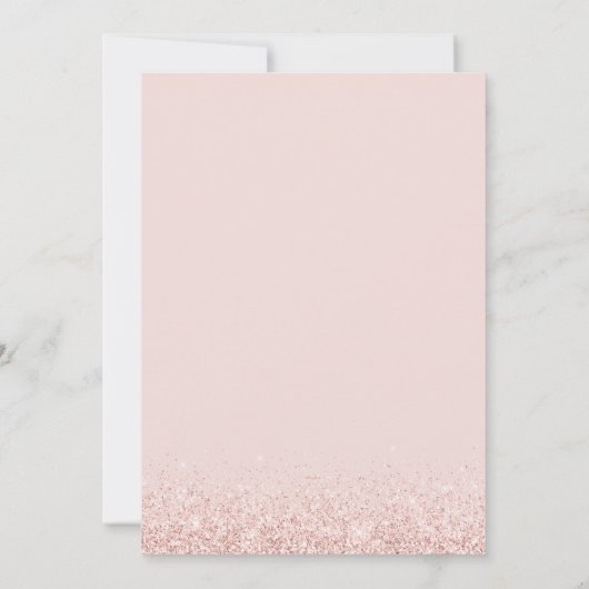 Save The Date Changer la date Rose Gold Confetti Rose Pâle (Dos)